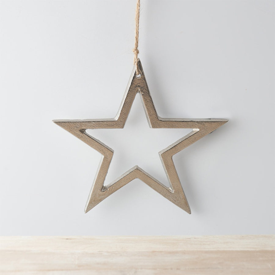 Aluminium Hanging Star, 30cm