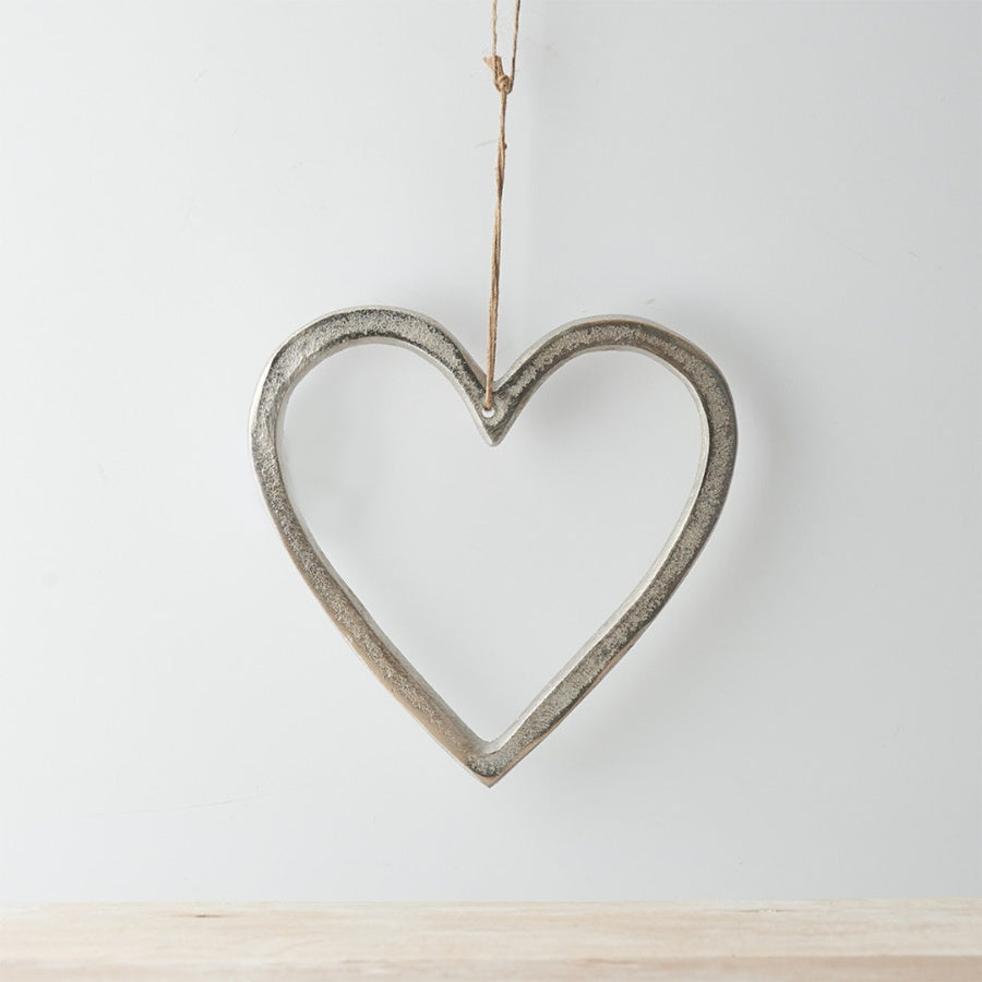Aluminium Hanging Heart, 20cm