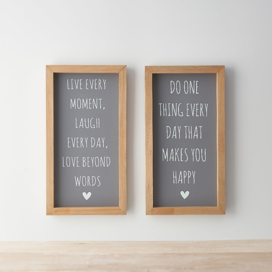 Framed Quote Signs, 2 Assorted
