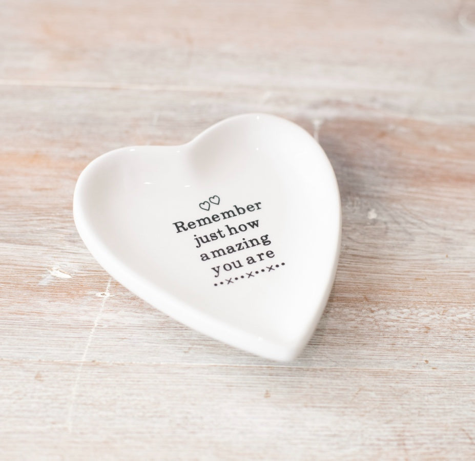 Ceramic Remember You Are Amazing Trinket Dish 10cm Inspirational Quote