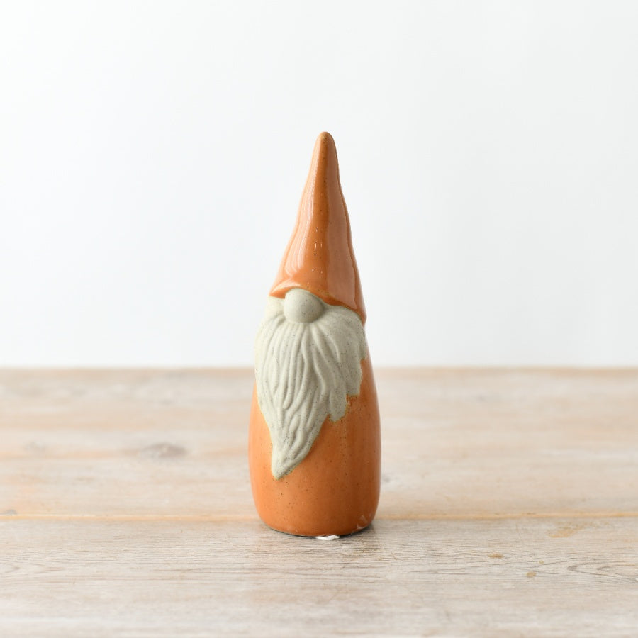 Orange Santa Gonk 17.5cm Ceramic Holiday Decor Traditional Gonk Design