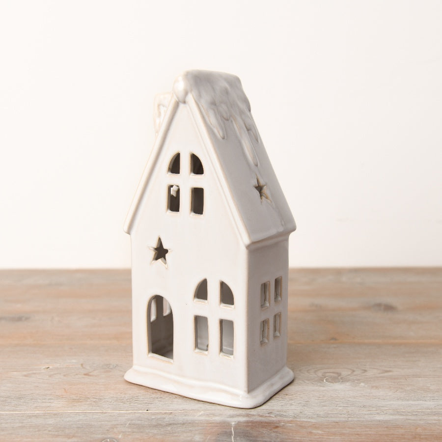 Reactive Glazed LED House Rustic Hand-Finished Home Decor
