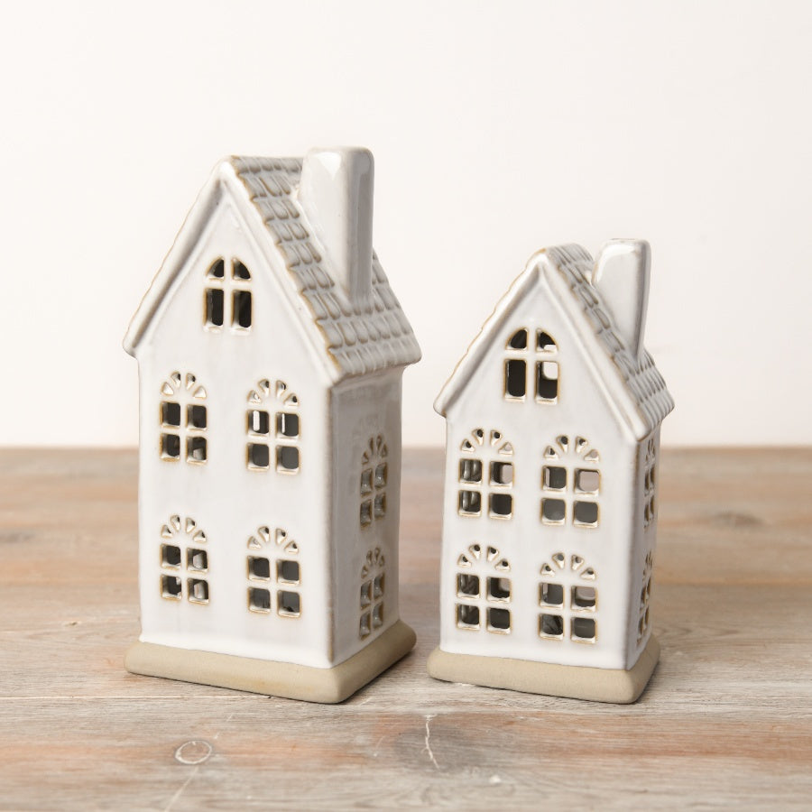 LED Reactive Glaze House 7x14cm Rustic Glow Home Decor