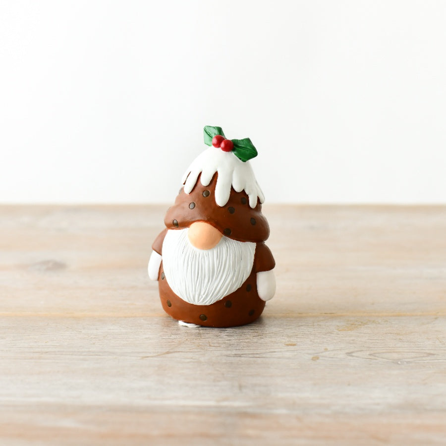 Christmas Pudding Gonk 10cm Festive Ornament Cute Holiday Shelf Decor