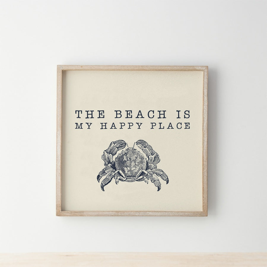 Beach Is My Favourite Place Wooden Frame 25cm – Coastal Quote Photo Frame Nautical Home Decor Accent