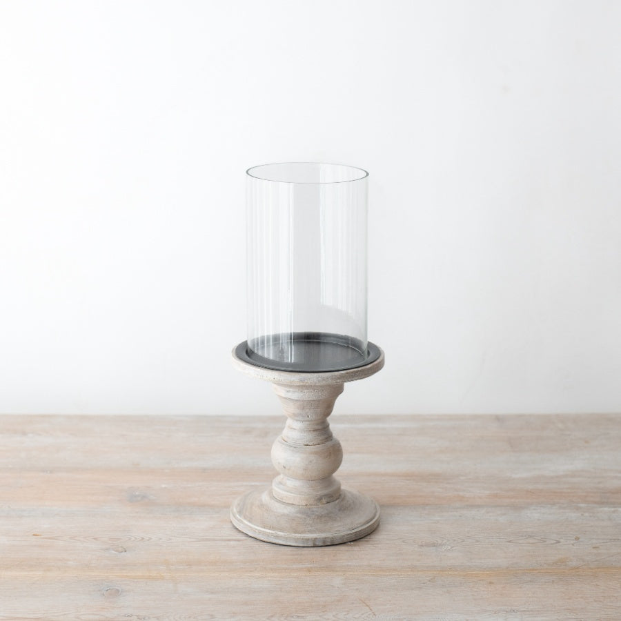 Wooden Pillar Candle Holder – 30cm Rustic Decor – Solid Wood with Smooth Finish – Perfect for Pillar Candles – Cozy Accent for Tables, Shelves, or Mantels