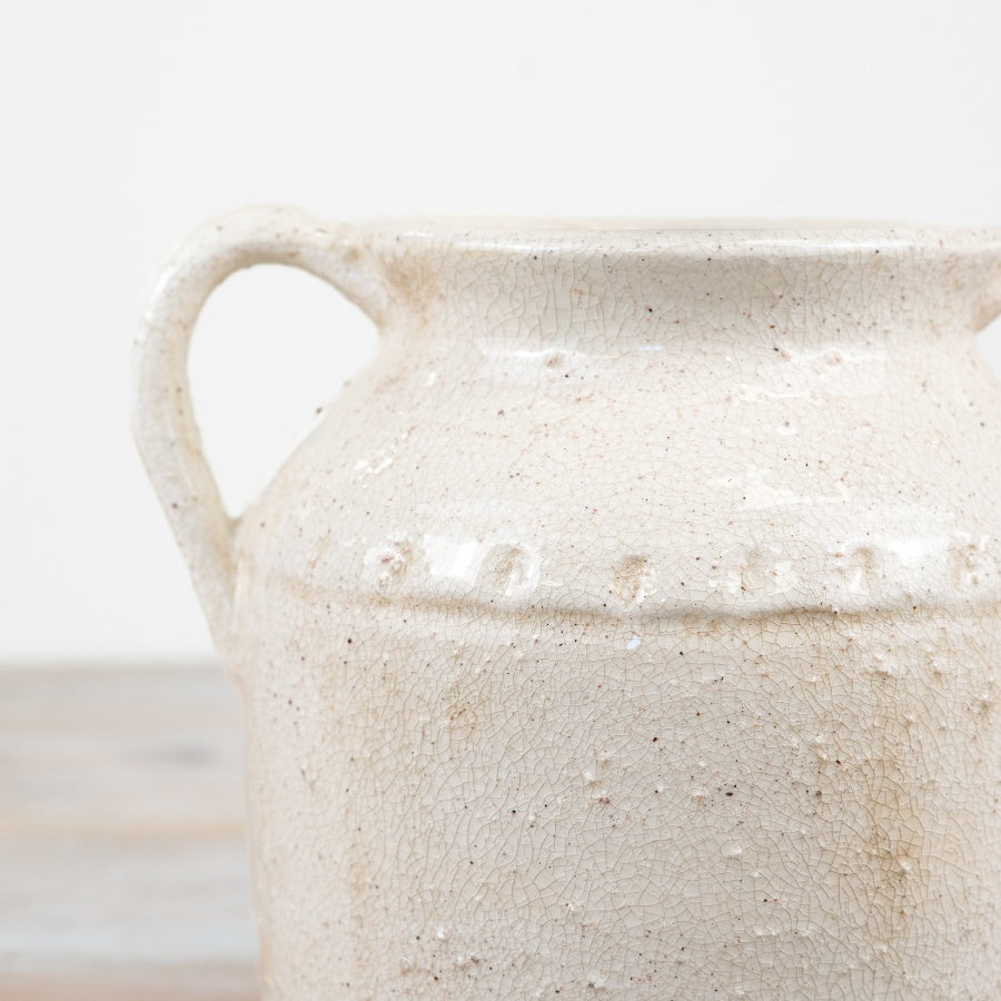 Jolee Terracotta Vase with Handles 22.5cm – Rustic Flower Pot