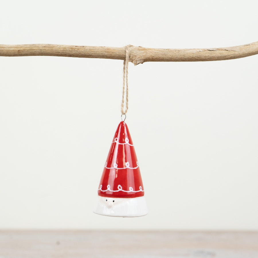 Hanging Red Gonk Decoration 8.6cm – Nordic Christmas Ornament, Festive Scandinavian Hanging Decor for Tree Styling