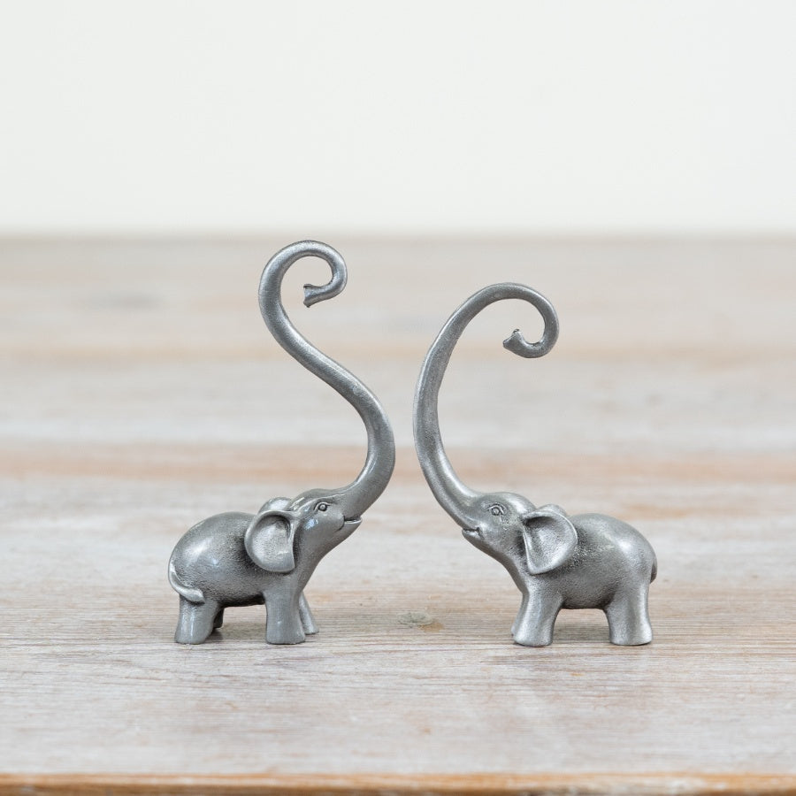 Pewter Elephant Ring Holder – Decorative Jewellery Stand Trinket Holder Bedroom Dressing Table Decor