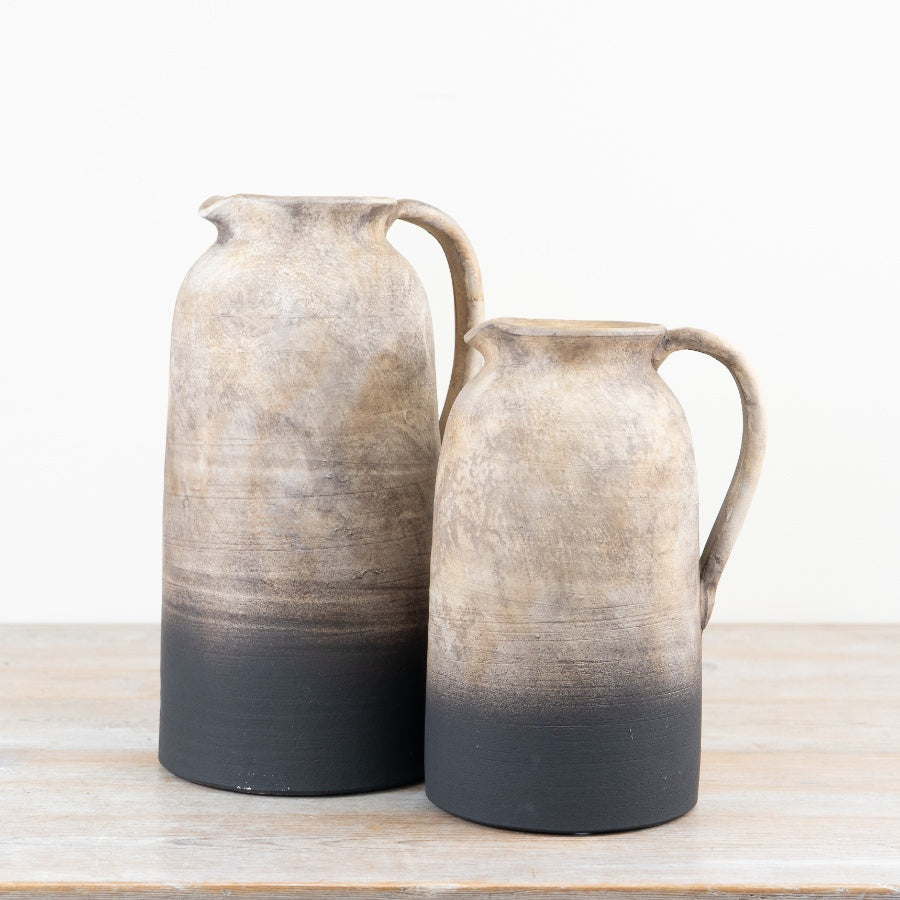 Tall Terracotta Oti Vase 32.5cm – Handmade Rustic Ceramic Jug Centrepiece, Large Statement Home Décor Vase