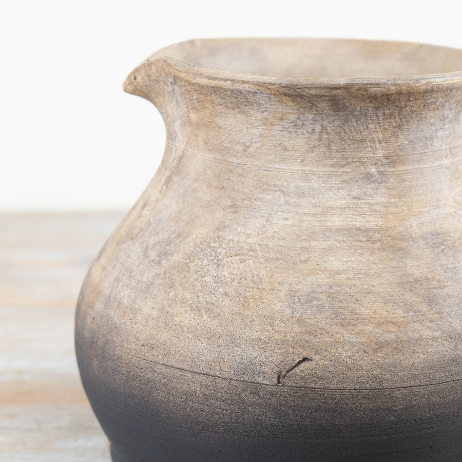 Oti Terracotta Jug Vase 21.5cm – Rustic Roman Style Decorative Jug, Natural Clay Centrepiece for Home Styling