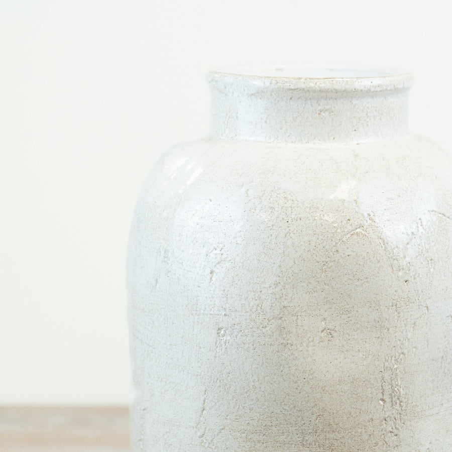 Lumen Vase – 37cm Handcrafted Ceramic Planter, Elegant Decorative Vase with Waterproof Seal