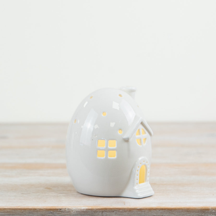 Light Up Egg House 14cm – LED Glowing Egg-Shaped Ornament for Seasonal Décor