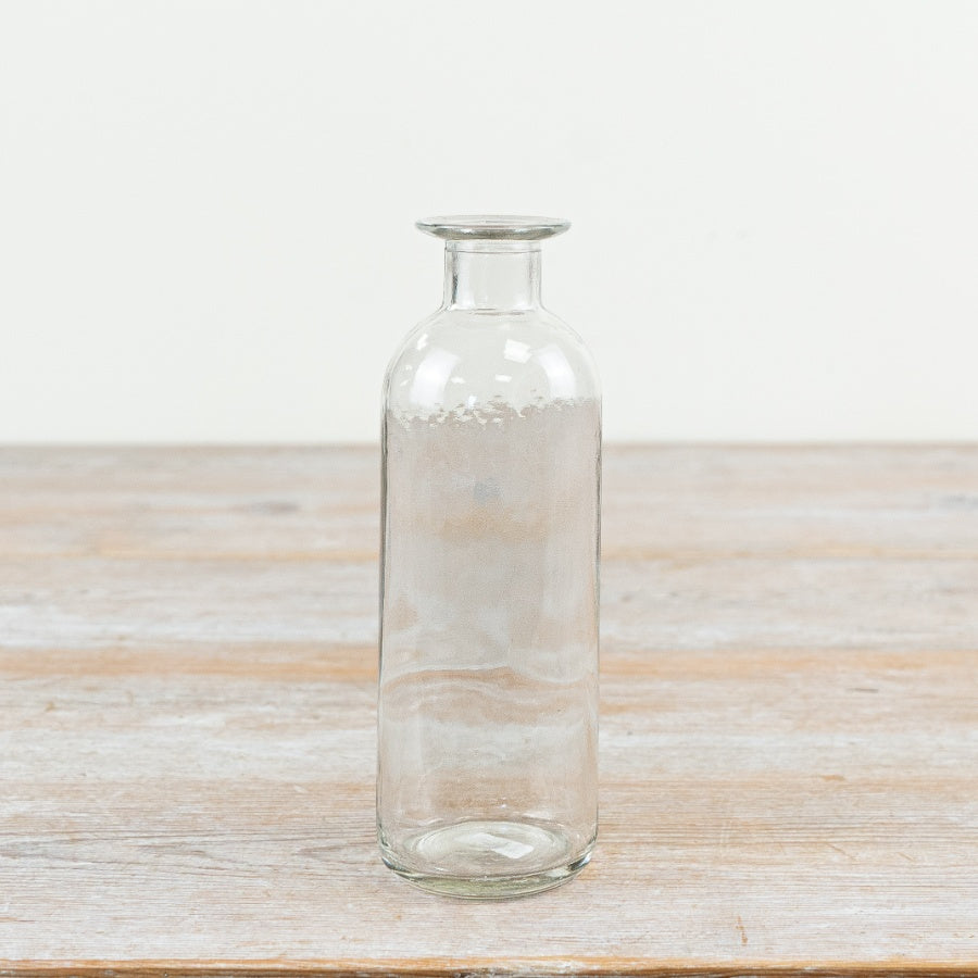 Tall Clear Glass Vase 16.5cm – Elegant Decorative Vase for Flowers & Home Décor