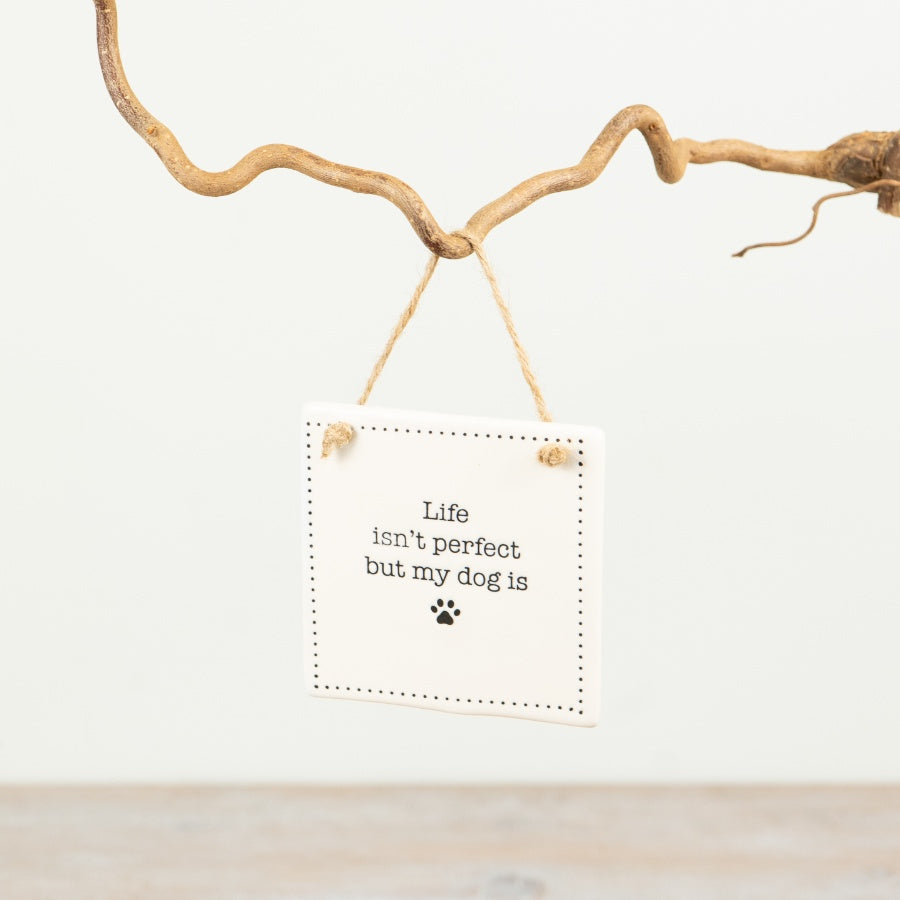 Porcelain Hanging Quote Sign 9cm – “Remember When You Wanted Everything” Wall Decor, Inspirational Home Accent Gift