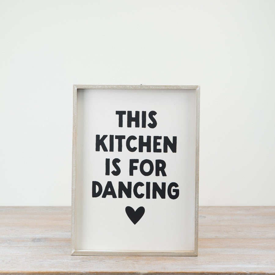 This Kitchen is for Dancing Wooden Sign 40cm – Rustic Kitchen Wall Decor Fun Quote Home Accent