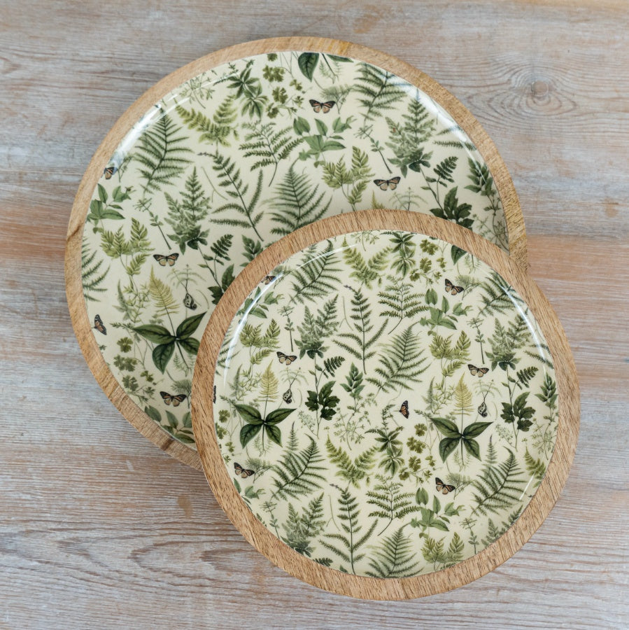Fern Botanical Decorative Plate 25cm – Green Leaf Display Plate, Nature-Inspired Home Decor for Wall or Table Styling