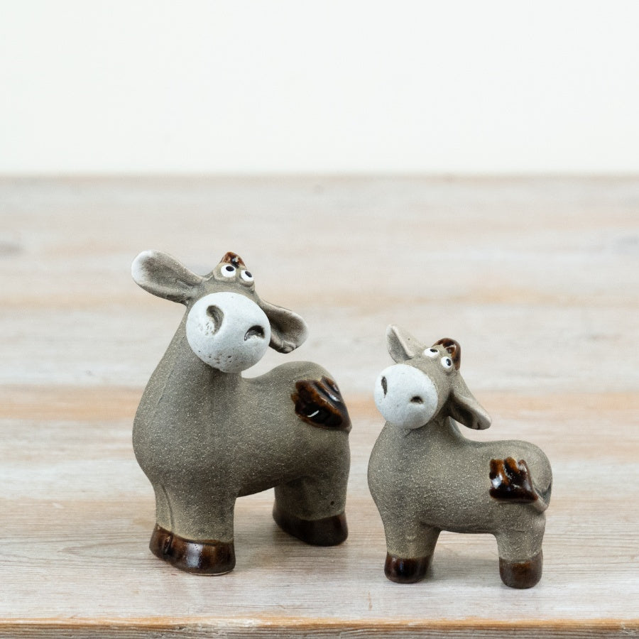 Little Lookers Donkey Ornament Decorative Animal Figurine Rustic Country Home Décor Gift 11.8cm