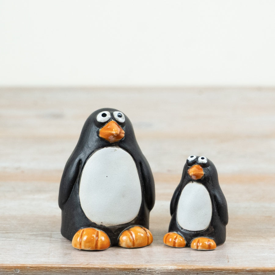 Little Lookers Penguin Ornament Ceramic Penguin Decoration Coastal Christmas Home Décor Gift 9.9cm
