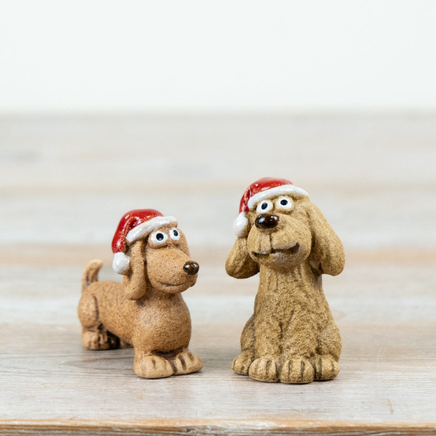 Little Lookers Christmas Sausage Dog Ornament Festive Dachshund Decoration Home Décor Gift 7.8cm
