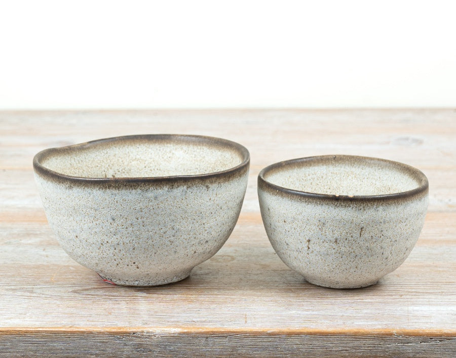 Earthy Speckled Bowl Ceramic Serving Bowl Speckled Glaze Tableware Rustic Kitchen Dining Décor 13.5x13.5x7.5cm Item #81793