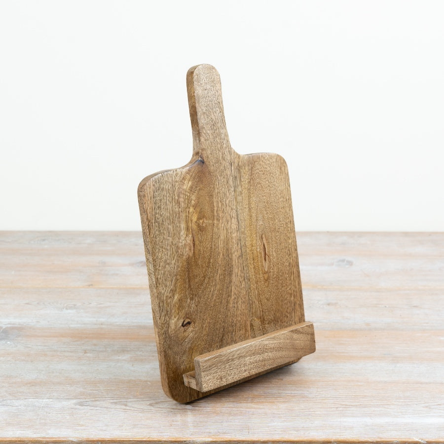 Wooden Recipe Book Stand Natural Wooden Cookbook Holder Kitchen Tablet Stand Rustic Home Accessory 37cm Item #82606