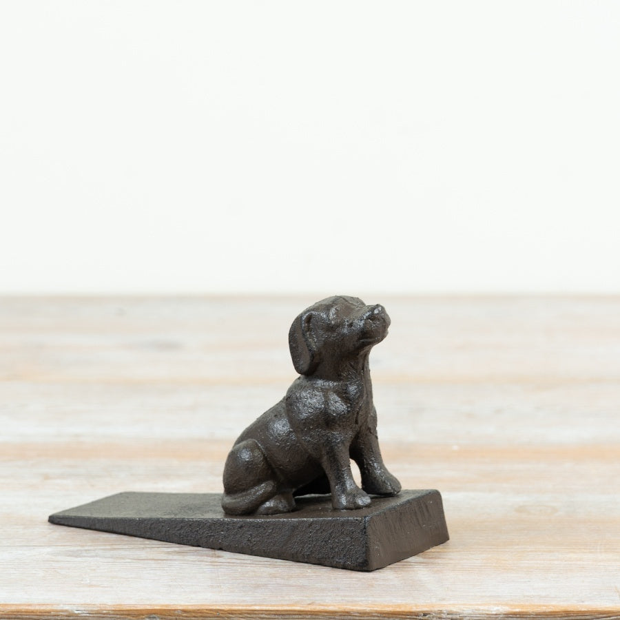Dog Door Stopper Decorative Dog Door Stop Rustic Door Wedge Home Décor Animal Accent 13.8x9.5x5.5cm Item #83139