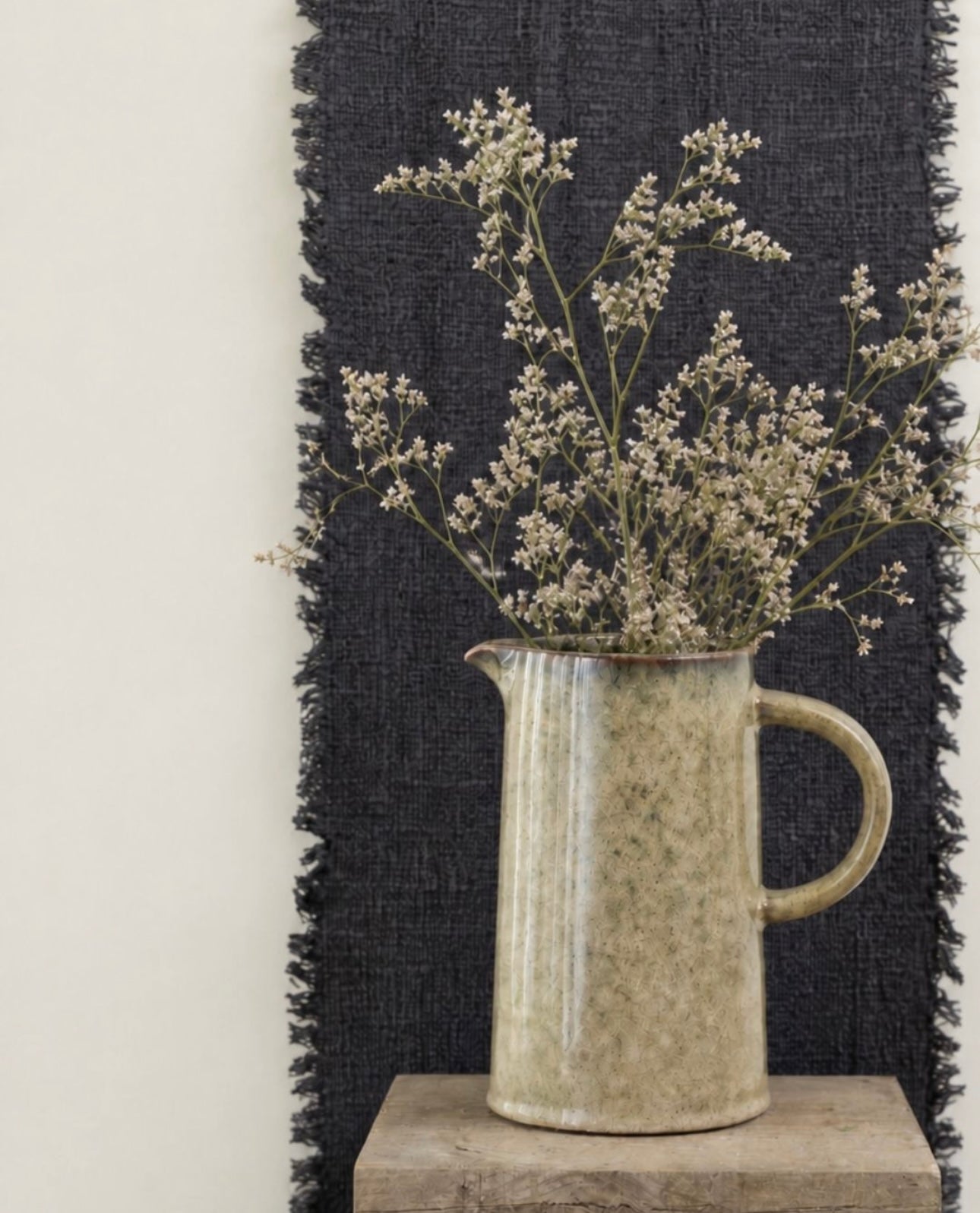Dora Jug 19cm – Glazed Ceramic Pitcher, Scandinavian Style Decorative Water Jug for Kitchen & Table Styling