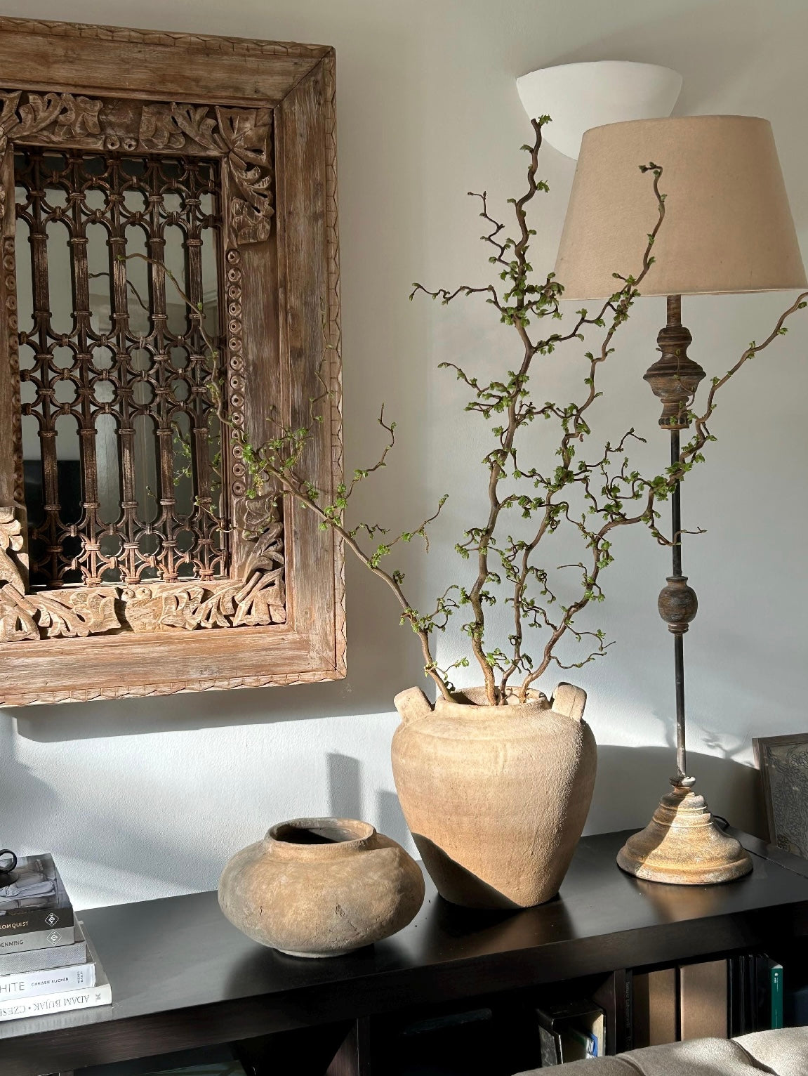 Lura Vase – 29cm Modern Rustic Cement Planter, Handcrafted Decorative Pot with Waterproof Seal