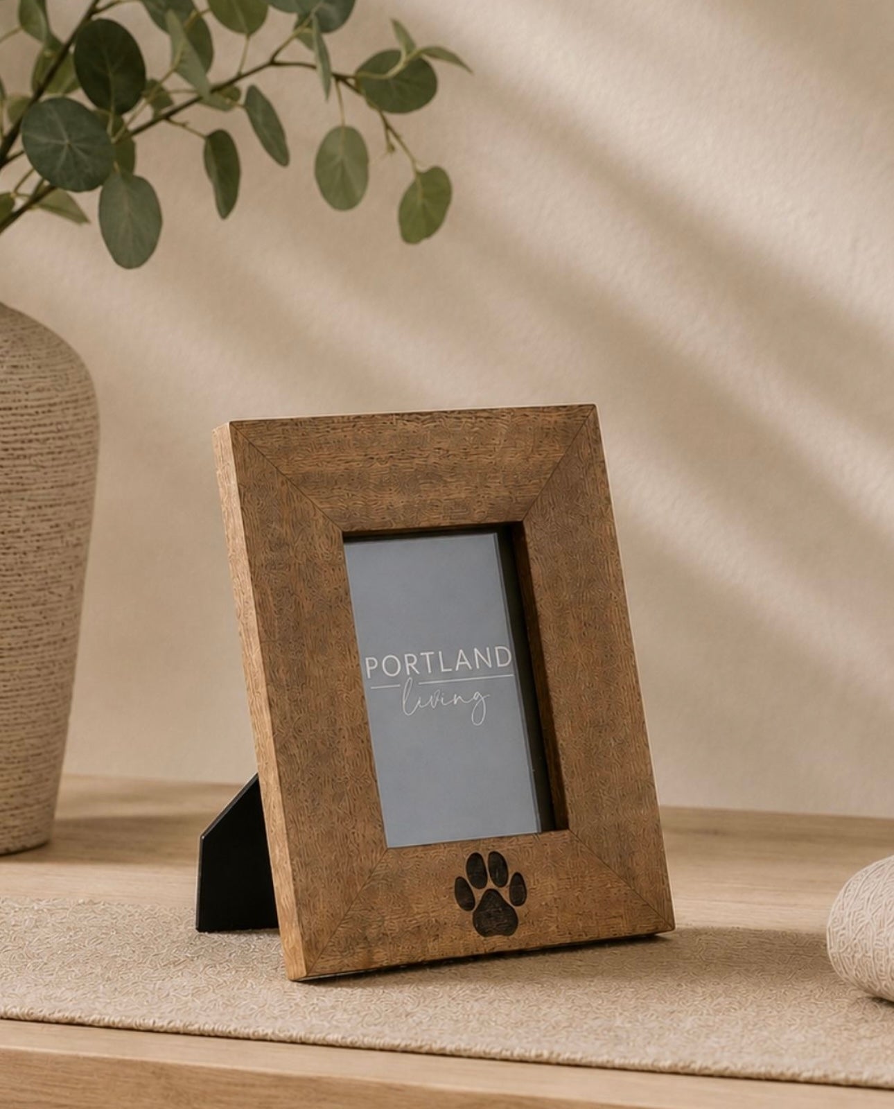 Paw Print Photo Frame 6x4" – Pet Lover Picture Frame, Dog & Cat Memorial Display for Home Decor