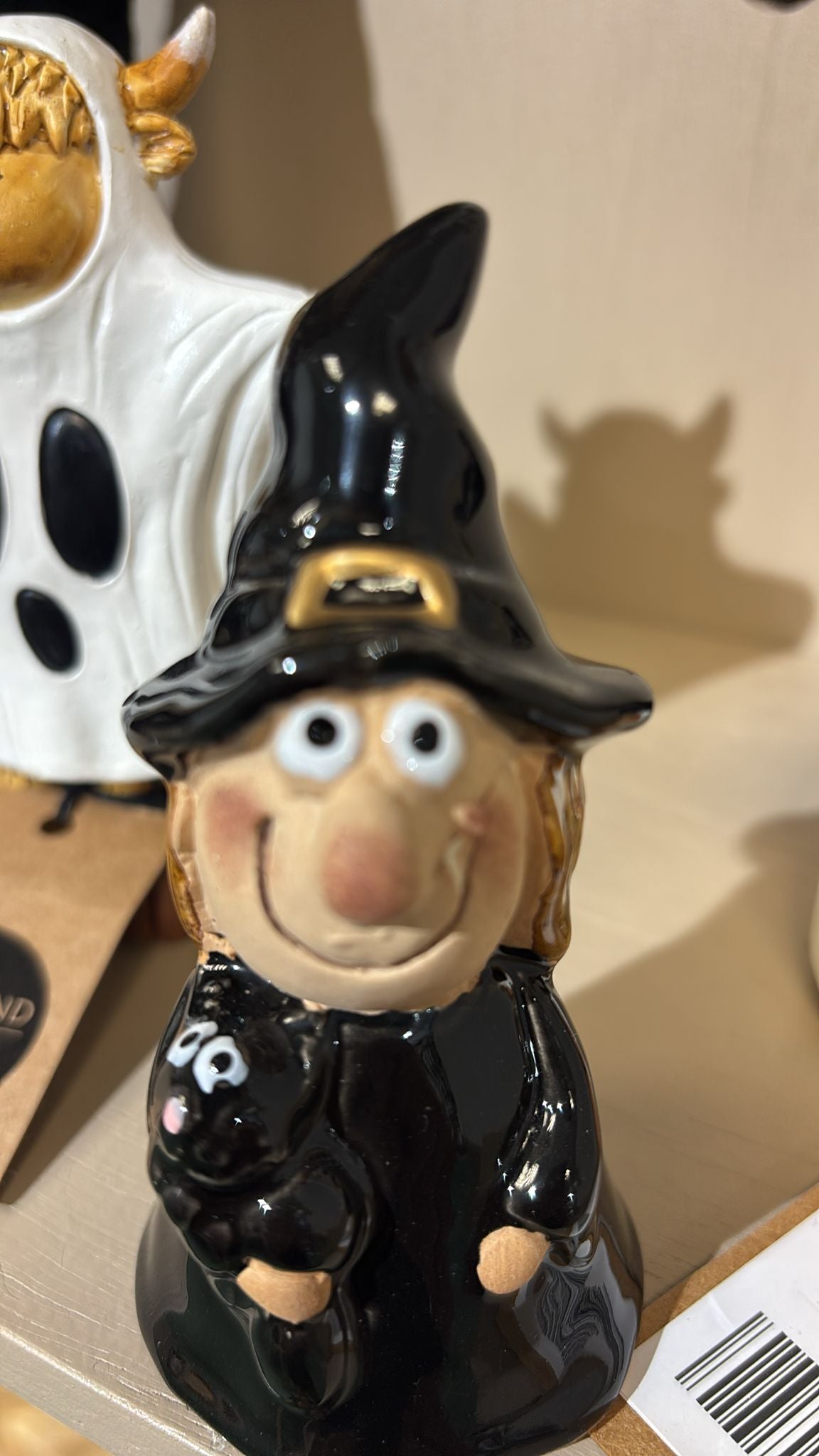 Set of 2 Witch Ornaments – 10cm Halloween Figurines, Spooky Mini Decorations