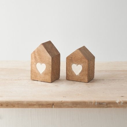 Wooden Heart House - 10.5cm