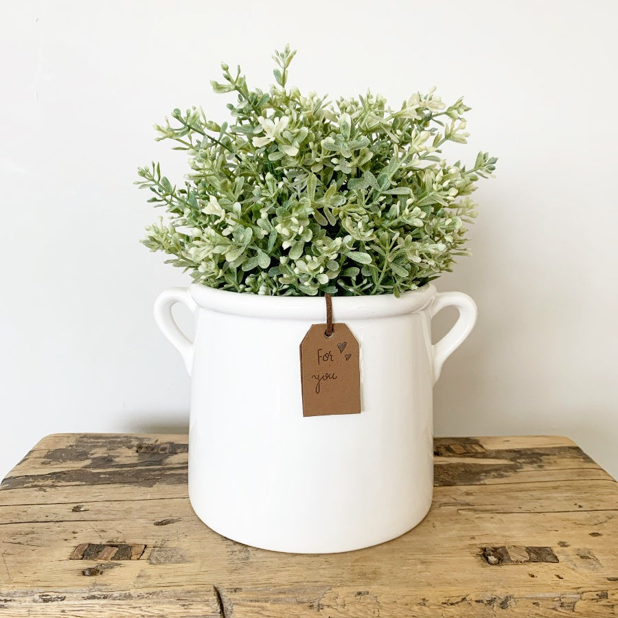 For You White Pot, 13cm