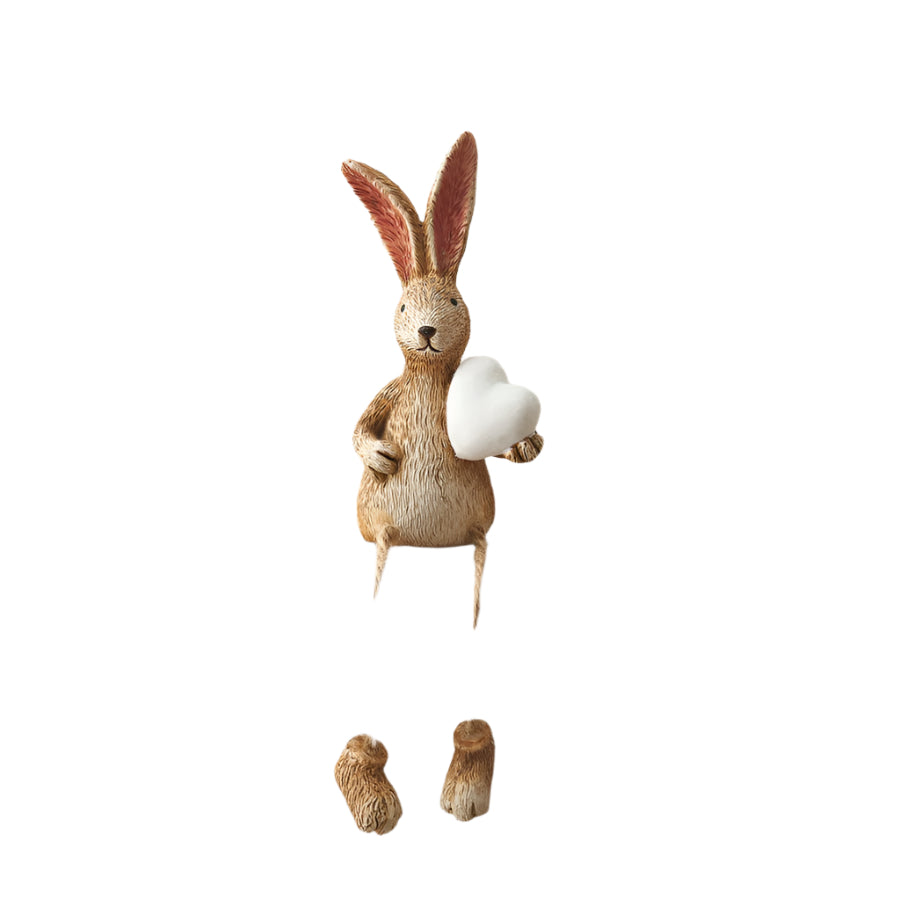 Jasper Rabbit Heart Shelf Sitter, 18cm