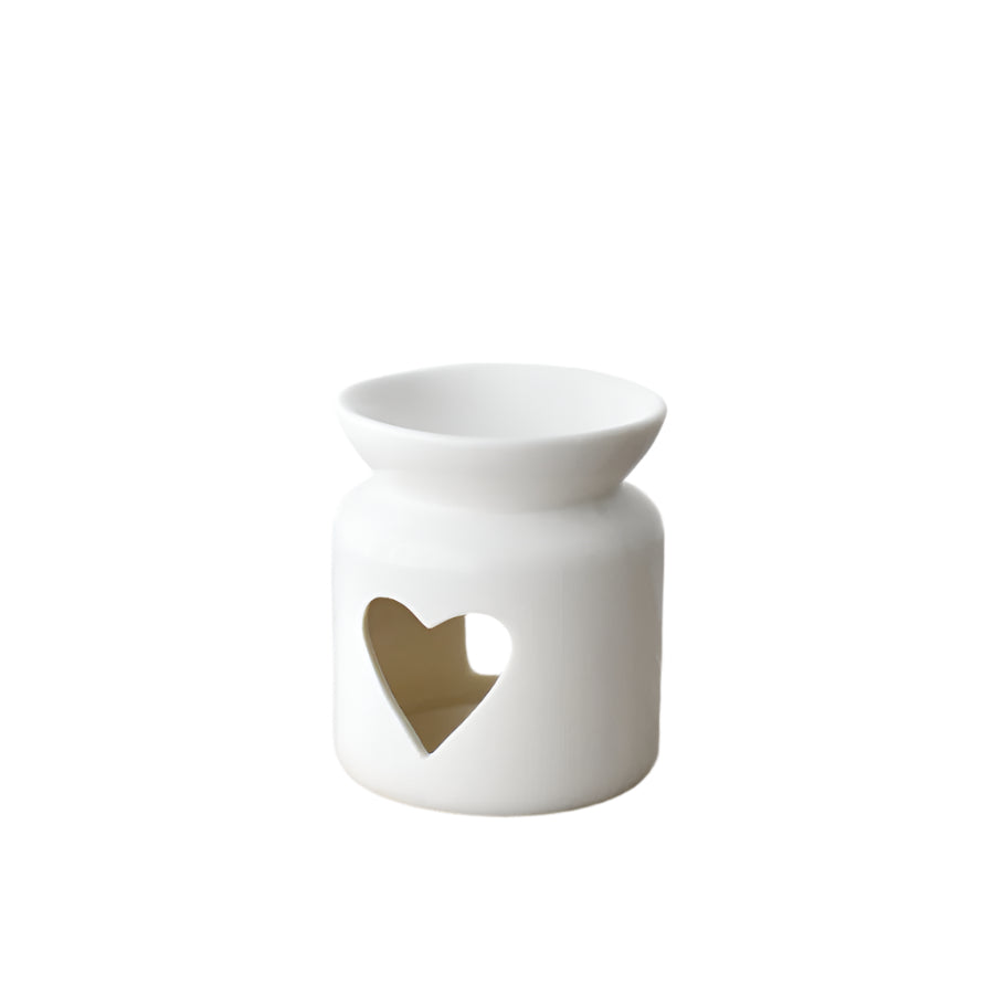 Ceramic Heart Oil Burner, 10cm