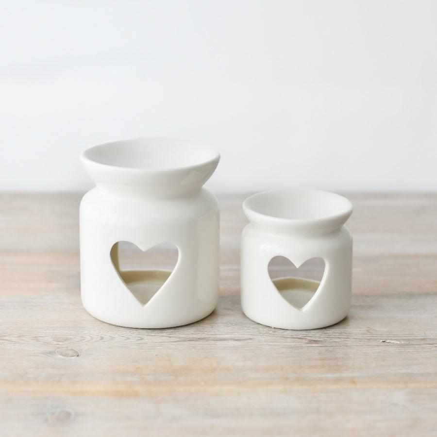 Ceramic Heart Oil Burner, 7cm