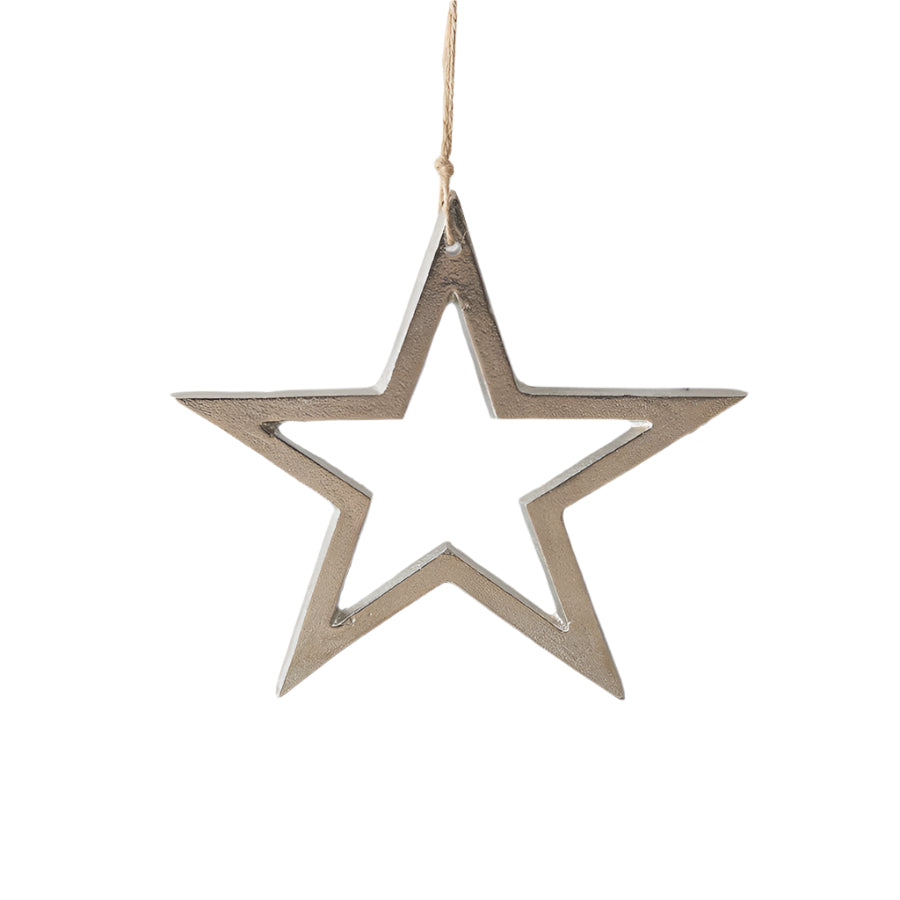 Aluminium Hanging Star, 30cm