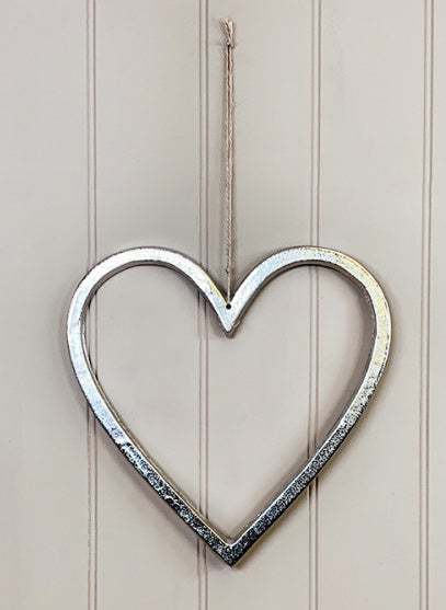 Aluminium Hanging Heart, 30cm