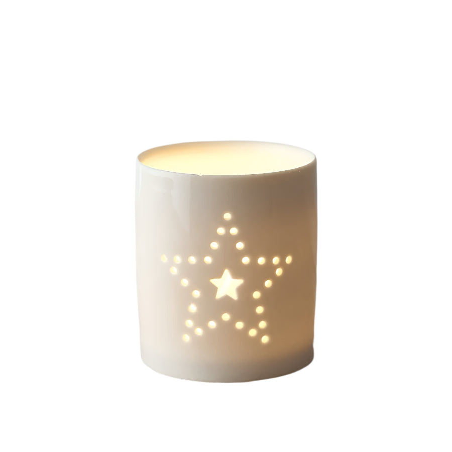 Dotted Star Candle Pot, 8cm