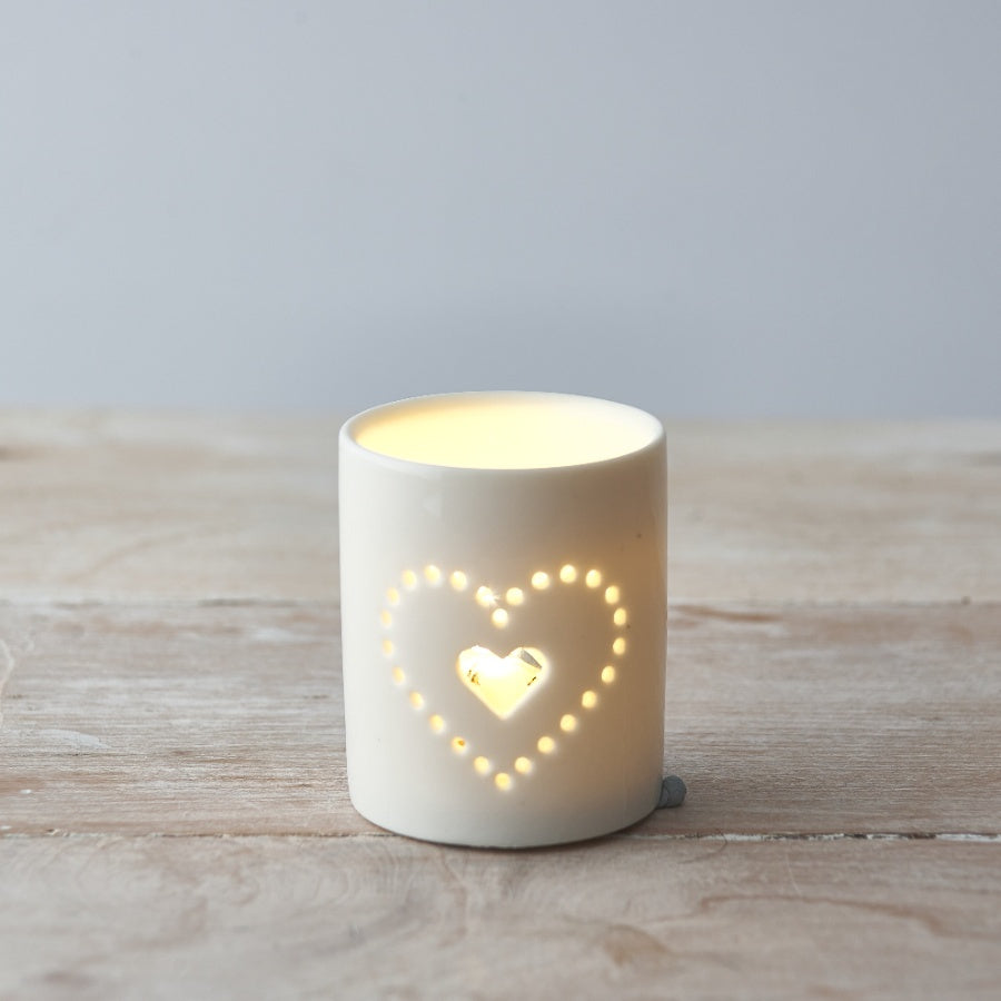 Dotted Heart Candle Pot, 8cm