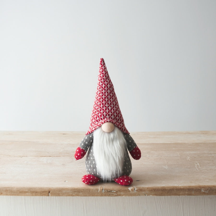 Nordic Fabric Gonks 25cm – Festive Plush Christmas Decorations, Traditional Nordic Style