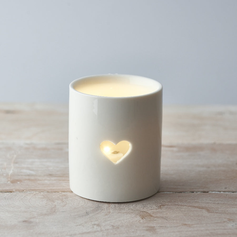Simple Heart T-light Holder, 8cm 