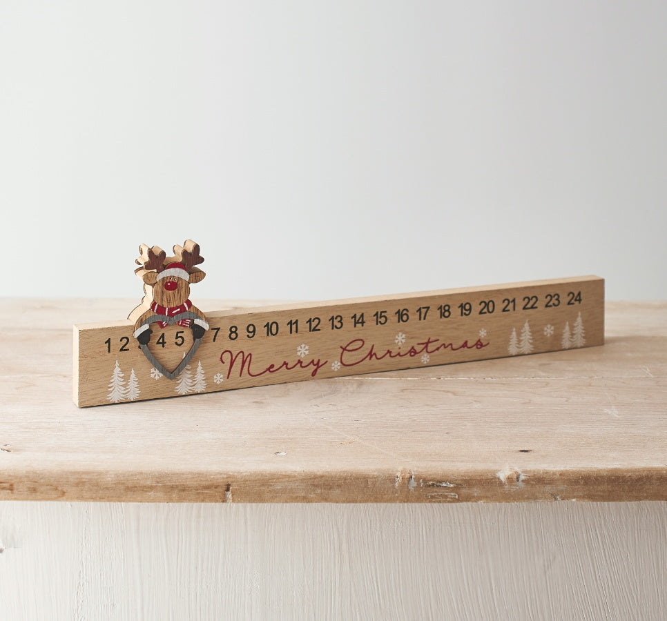 Advent Countdown With Reindeer, 40cm 