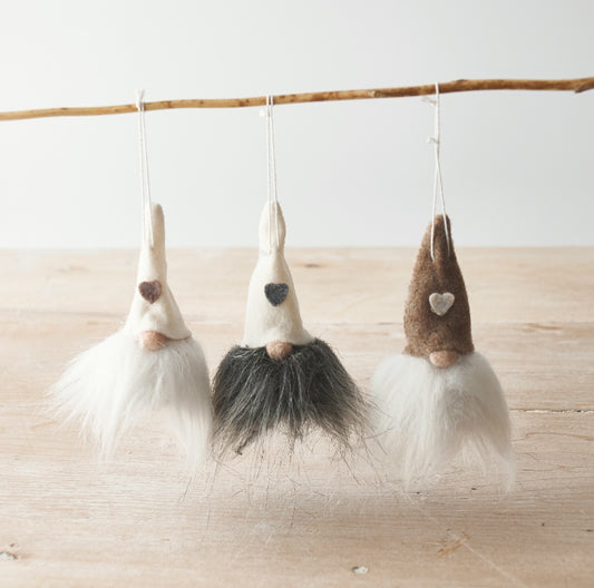 White/Grey Gonk Hangers, 10cm 