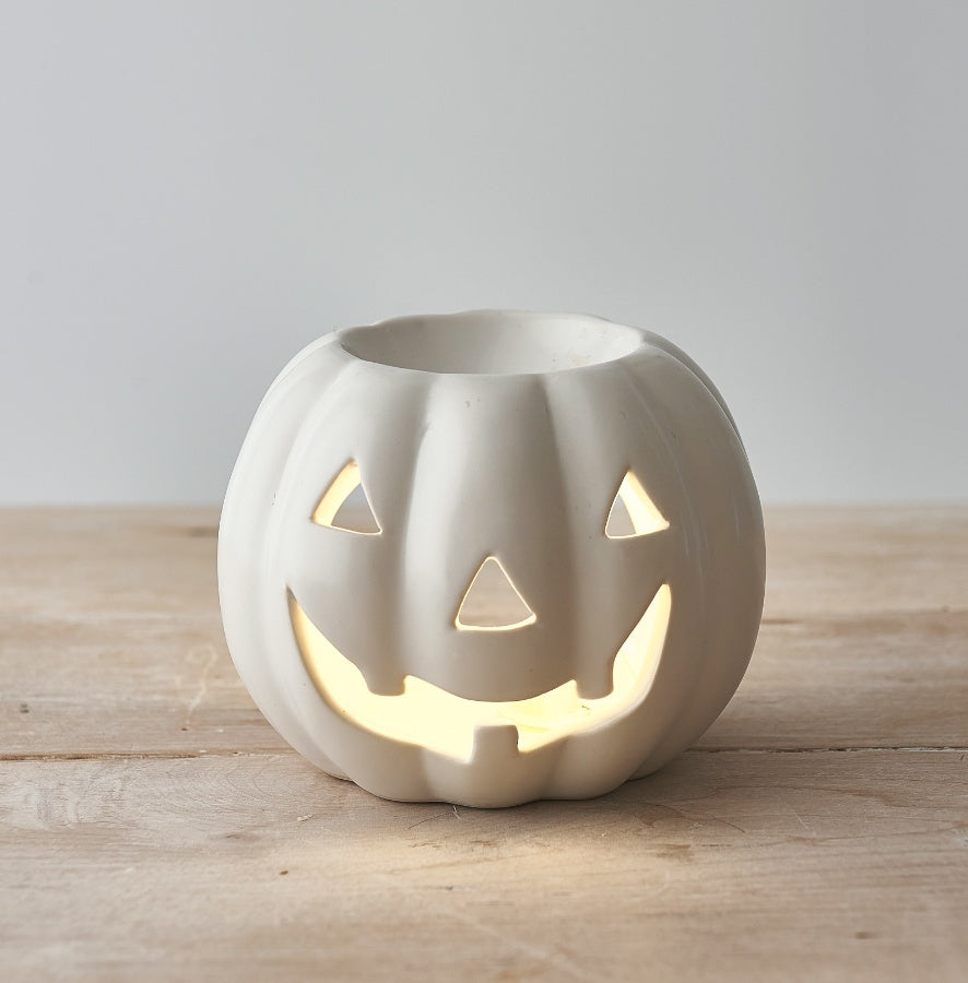 White Pumpkin Oil Burner, 10.5cm