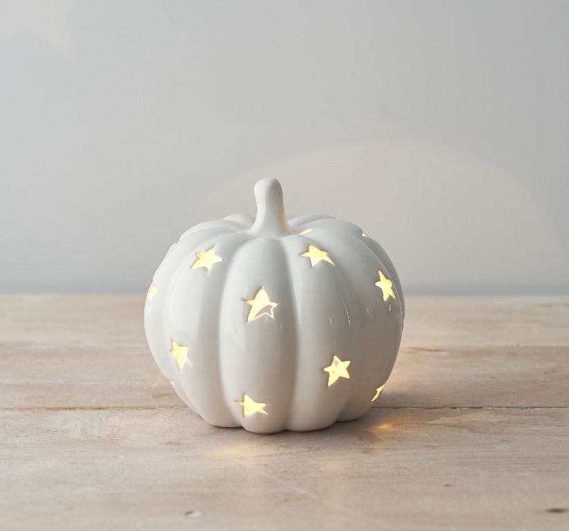 Ceramic T-Light Holder Pumpkin, 10.8cm