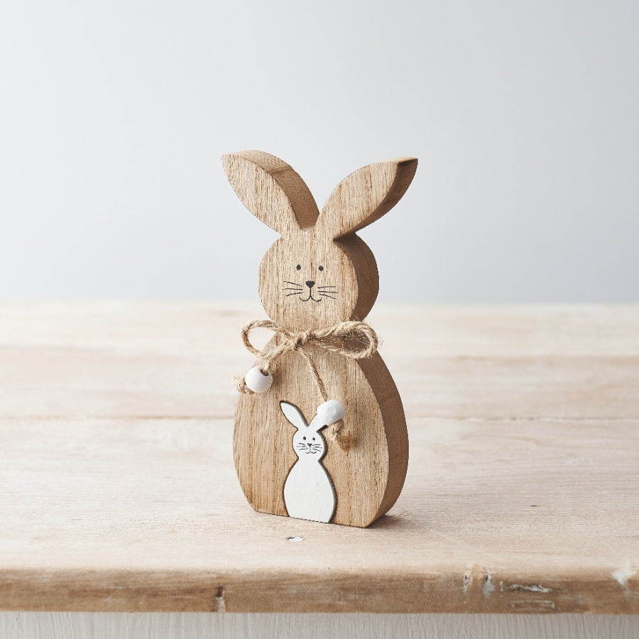 Stacking Wooden Bunny, 14.5cm 