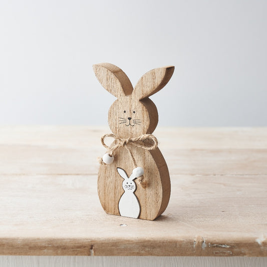 Stacking Wooden Bunny, 14.5cm 