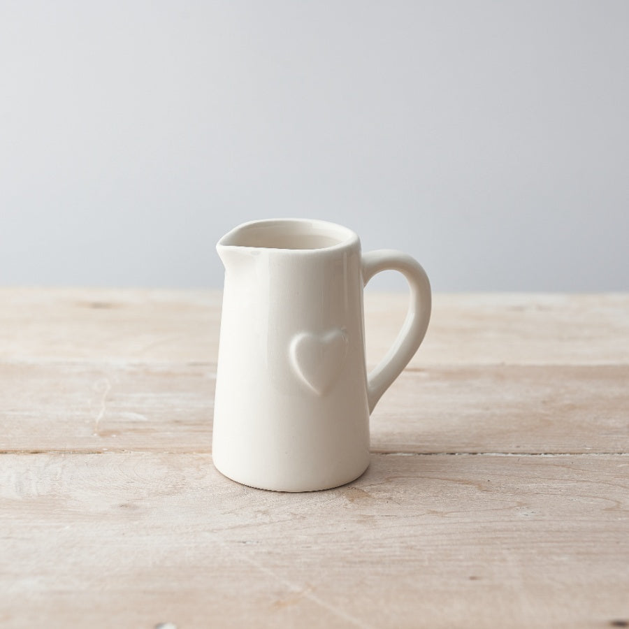 Ceramic Heart Jug, 8.5cm