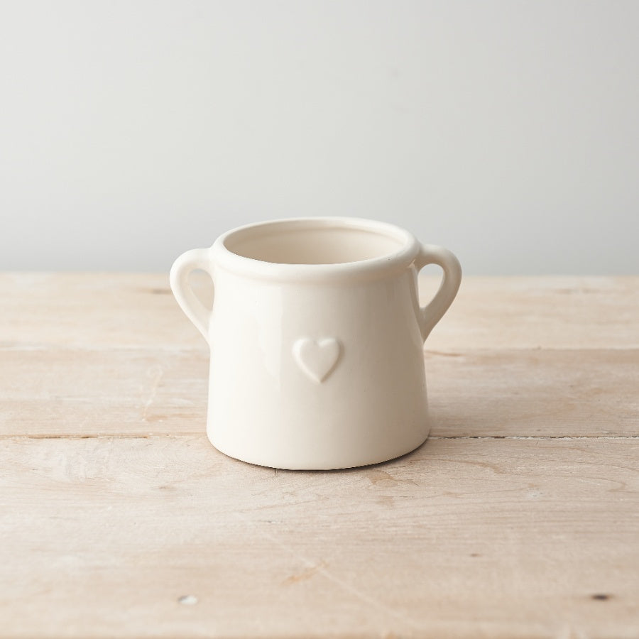 Ceramic Heart Planter, 9.5cm